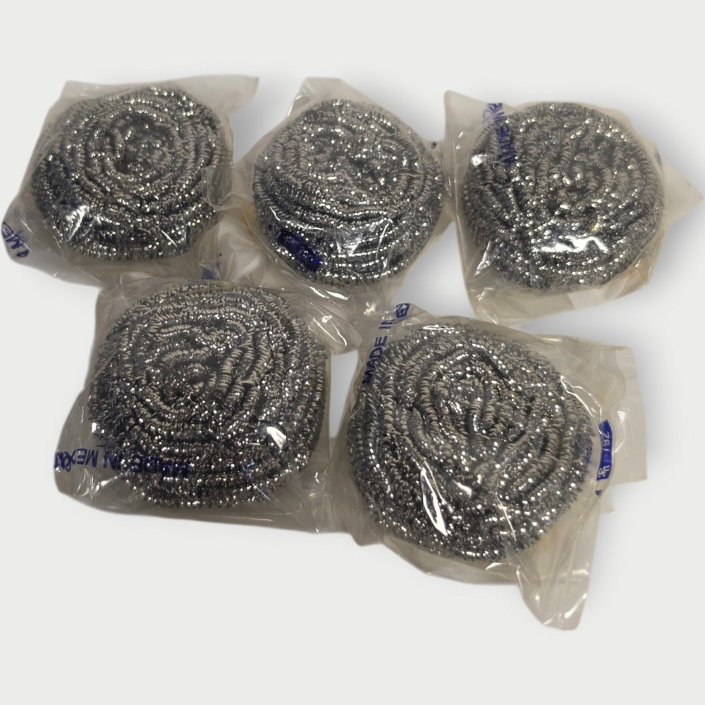 Vintage Stanley Home Products Kettle Cleaners Stainless Steel Scrub NOS LOT OF 5